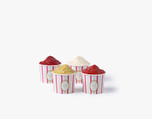 Discover our assortment of 4 ice cream and sorbet flavors: pistachio, strawberry, raspberry, lemon.