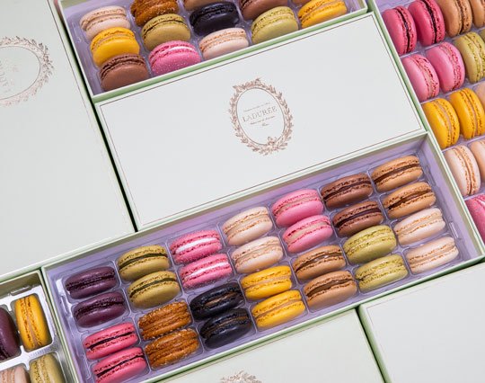 Assorted macarons gift boxes