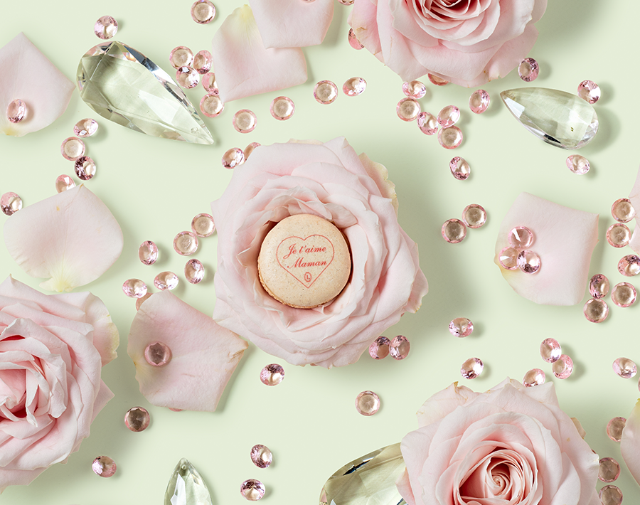 Un doux “Je t’aime Maman” en macaron