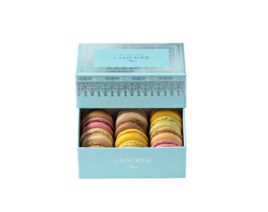 Coffret de 12 macarons "Napoléon III" - Bleu