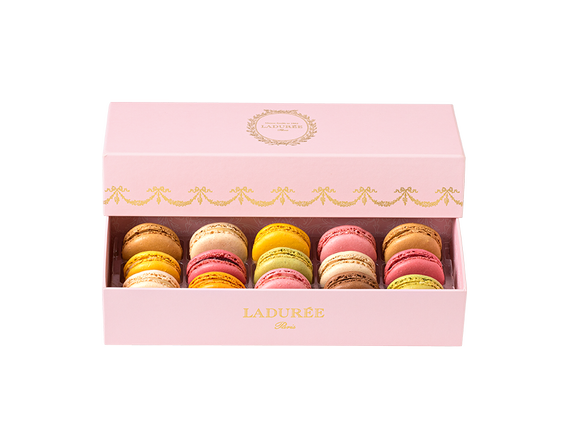 Coffret de 15 macarons "Intemporel" - Rose