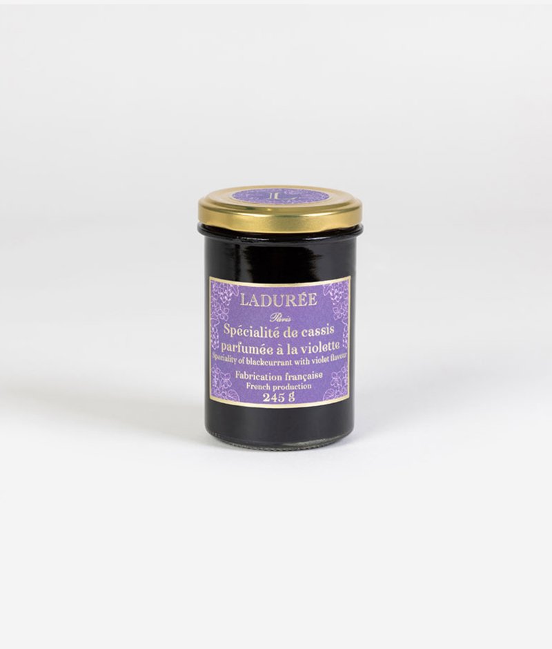 Speciality made from blackcurrants and violet flavoring, cooked with cane sugar in copper cauldrons using traditional techniques.